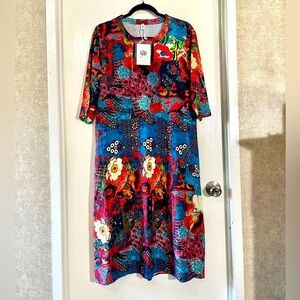 Dai yuan li - Multicolor Floral Long Sleeve Dress